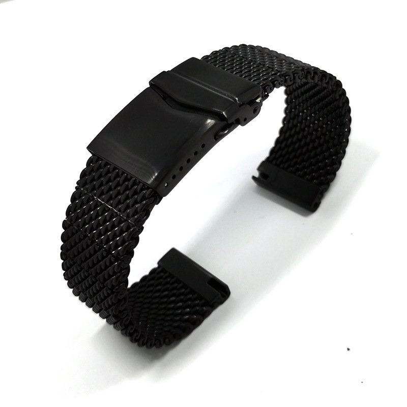 Brushed Solid Stainless Steel Watch Band Strap Shark Mesh Bracelet Quick Release