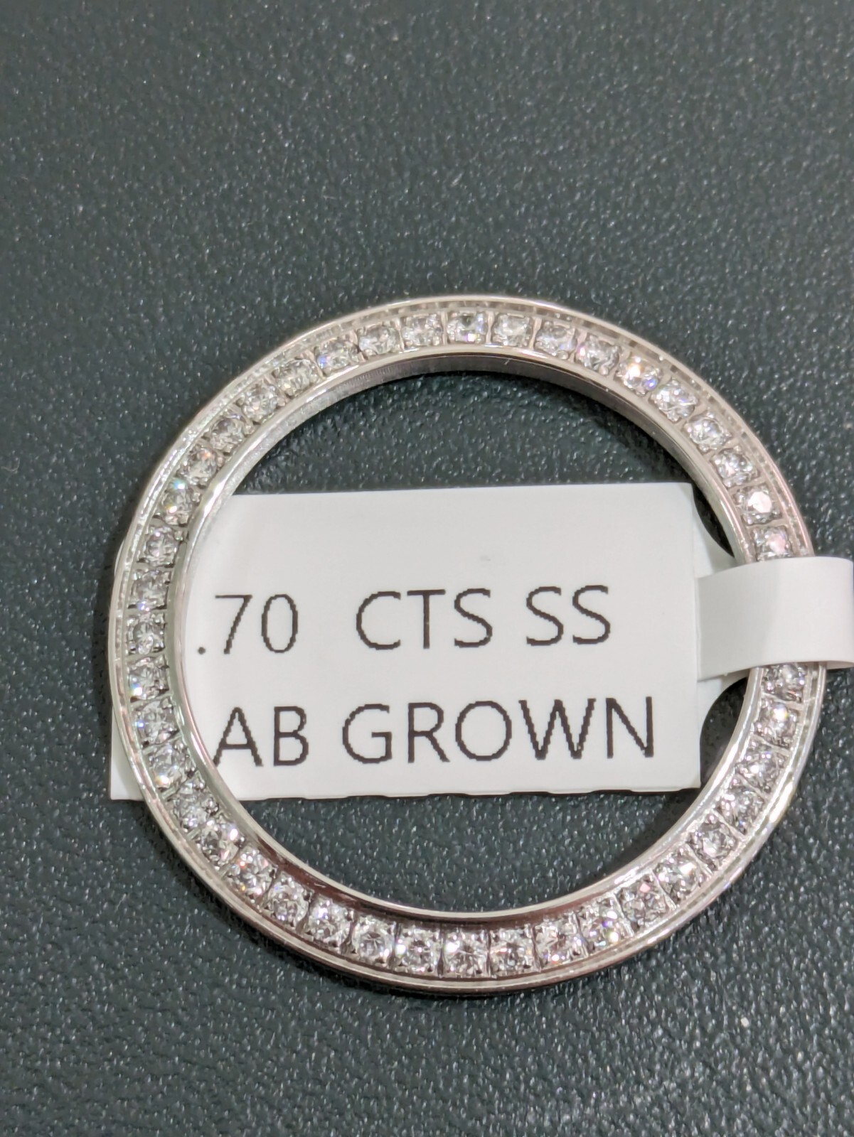 LAB GROWN Ladies Steel Diamond Bezel For Rolex 26mm .70 Cts LAB GROWN diamonds