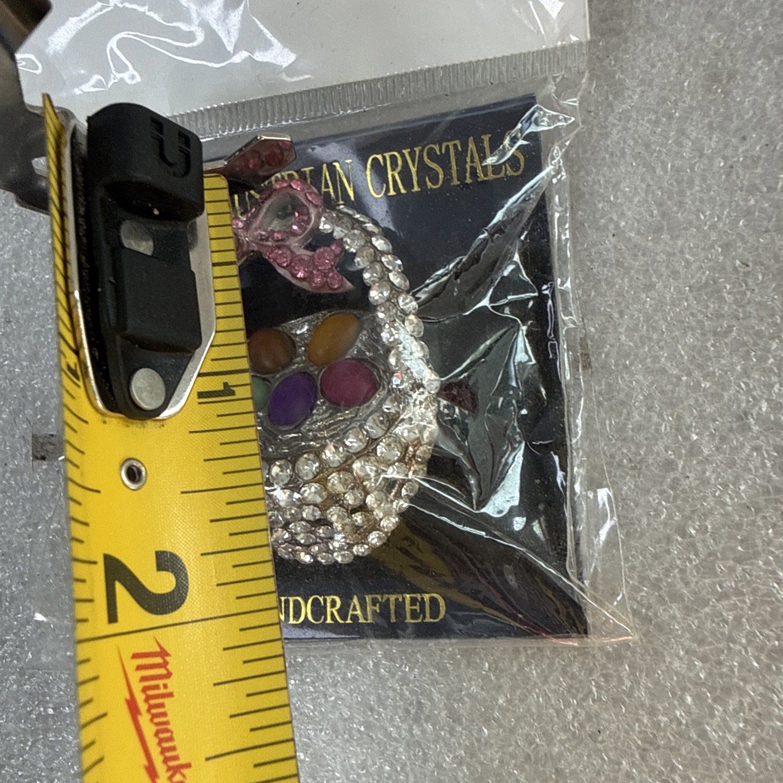Easter Basket Pink White Colored Eggs Austrian Crystals Pin- NEW