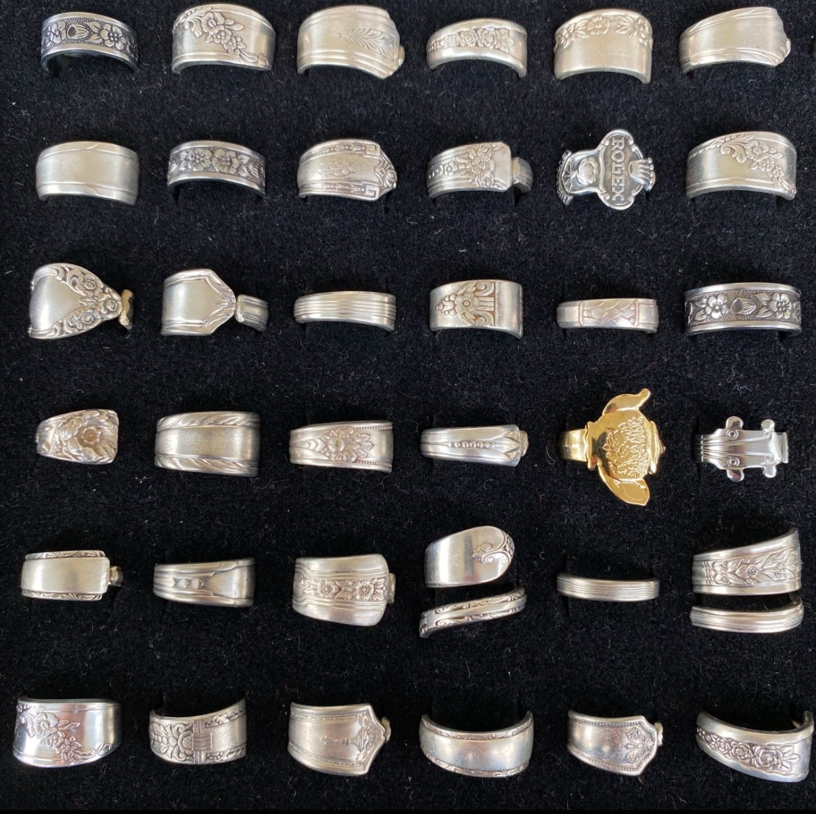 Bulk Wholesale Silverplate Spoon Ring Lot | 50 Rings