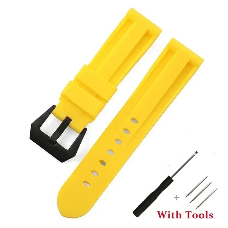 Silicone Rubber Watch Band Sport Replacement Strap 20mm 22mm 24mm 26mm