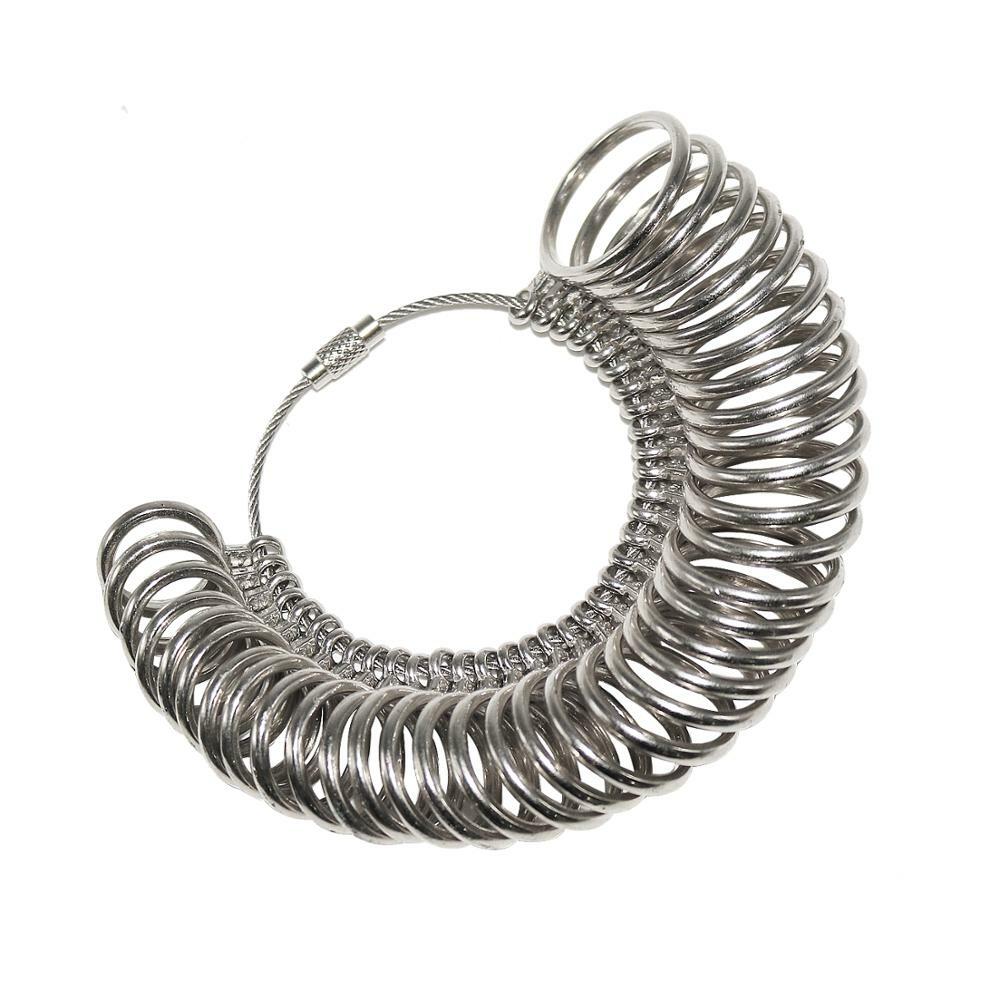 Metal Ring Sizer Guage Mandrel Finger Sizing Measure Stick Standard Jewelry Tool