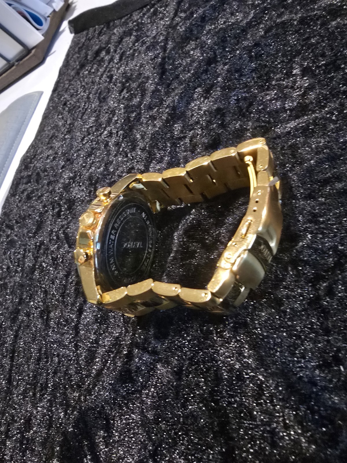 Tayroc Iconic 5atm All Gold Chronograph 42/44mm Wristwatch 2018 unworn need bat