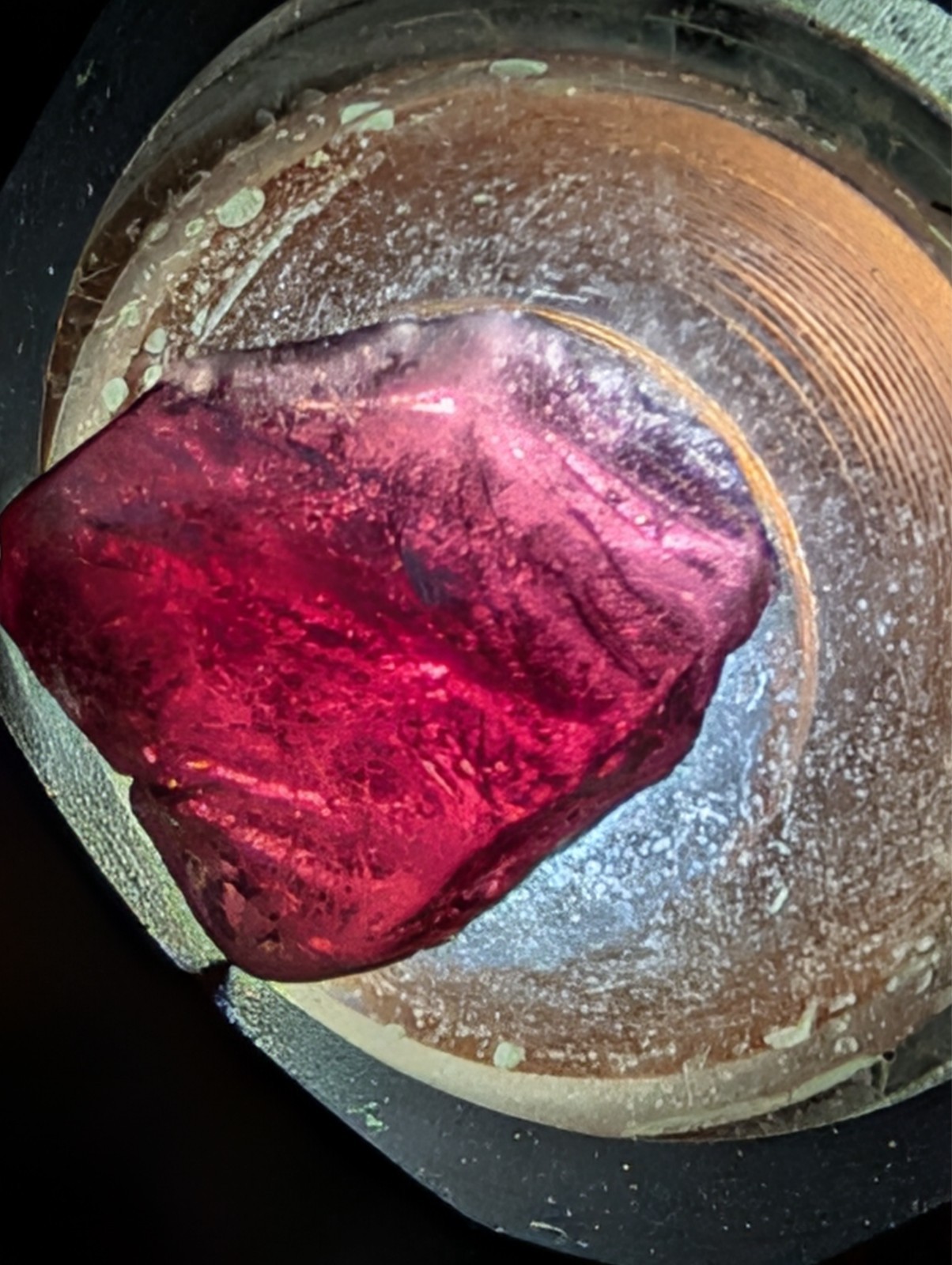 USA seller 9.05 ct IF Raspberry Tanzanian garnet facet rough gemstone