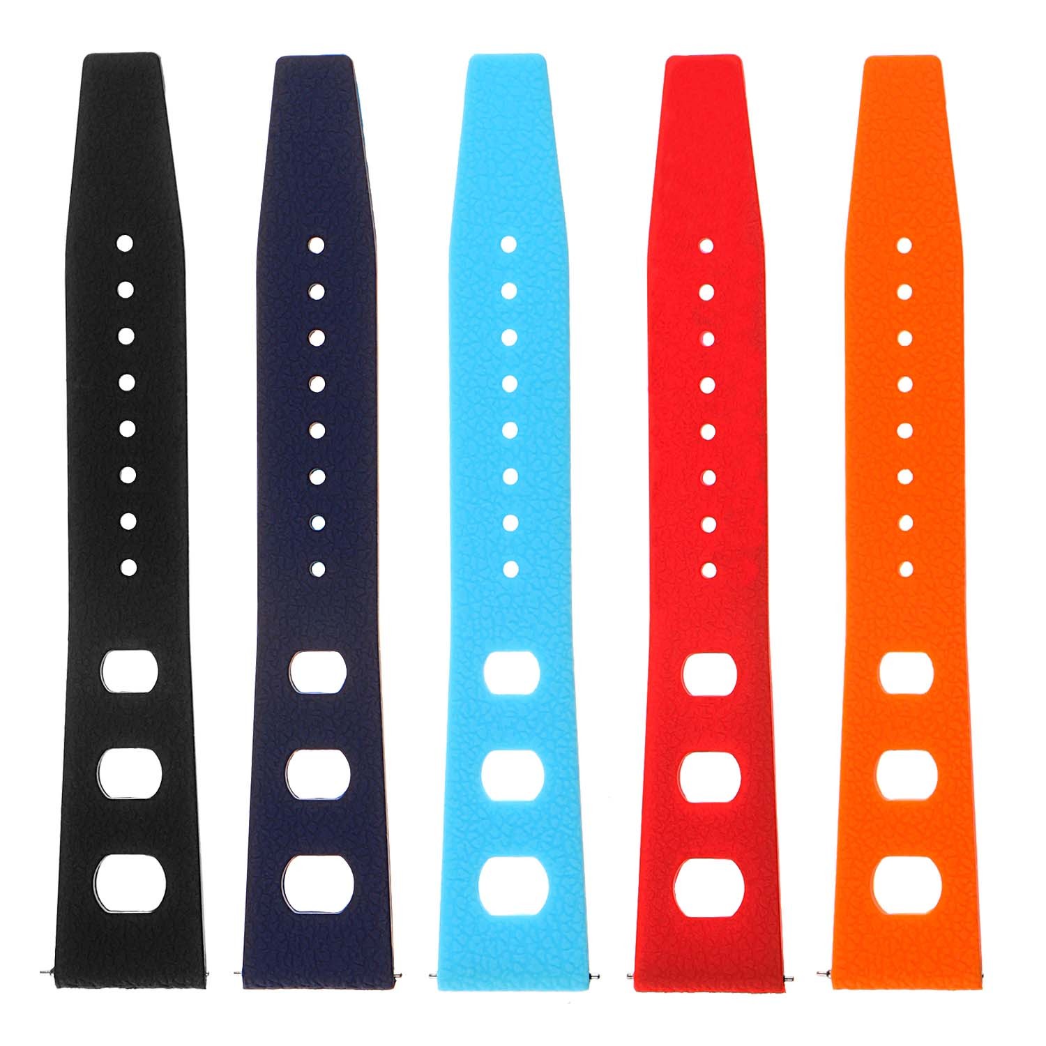 StrapsCo Vintage Style Silicone Rubber Rally Watch Band Strap Quick Release 20mm