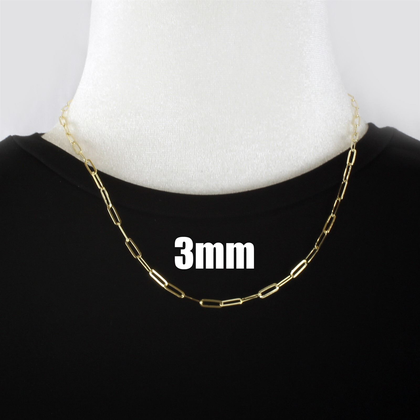 Rhodium 925 Sterling Silver Chic Paper Clip Chain Necklace Guaranteed Genuine