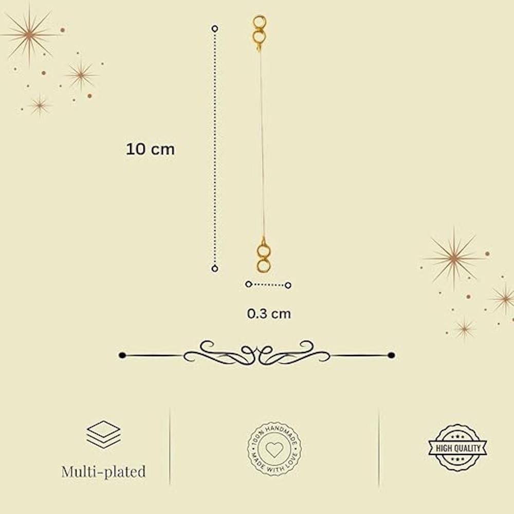 Gold Plated Stretchable Ear Chains for Earring Support | Transparent, Adjusta…