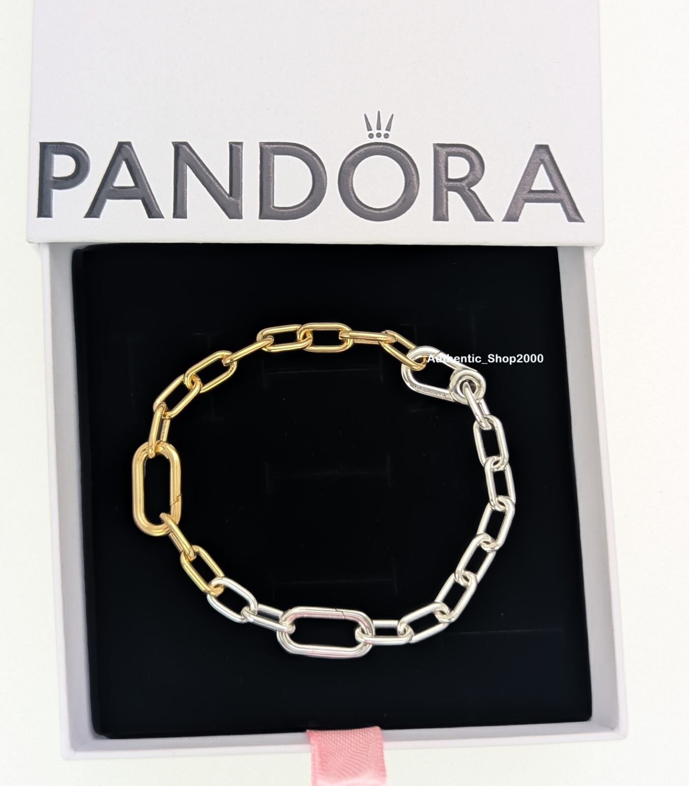 New 100% Authentic Gold + Silver PANDORA ME Link Chain Bracelet 563689C00