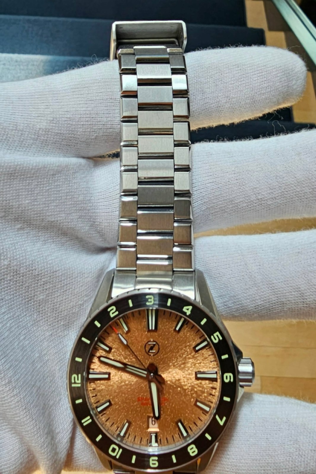 Zelos SPEARFISH 40MM 12HR ‘COPPER’ SS 200m-FLAWLESS STUNNING – BRIEFLY WORN ONCE