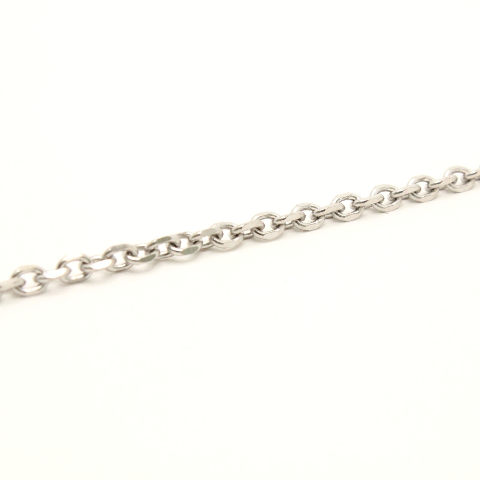 Stainless Steel Miniature Cable Link Chain Necklace 3mm Wide, Sizes 16-24 Inches