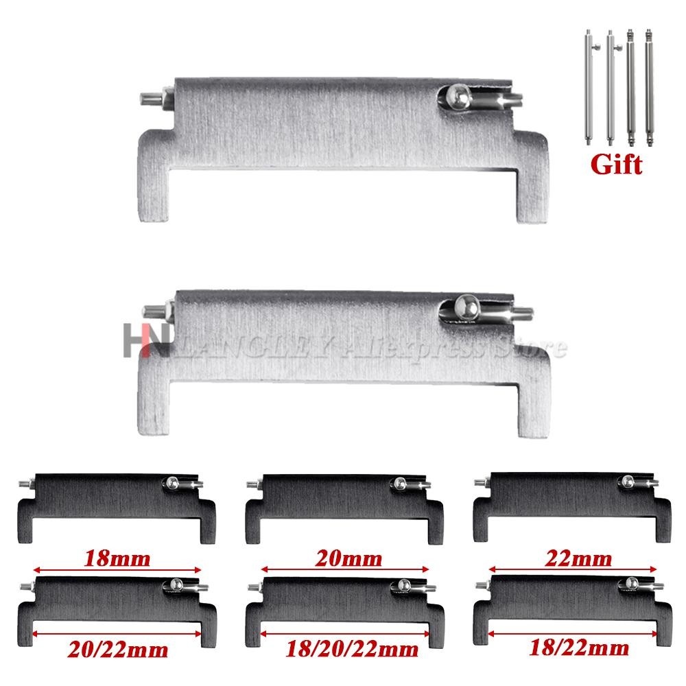 1 Pair Watch Strap Adapter Quick Release Connectors 18mm 20mm 22mm Watch Band