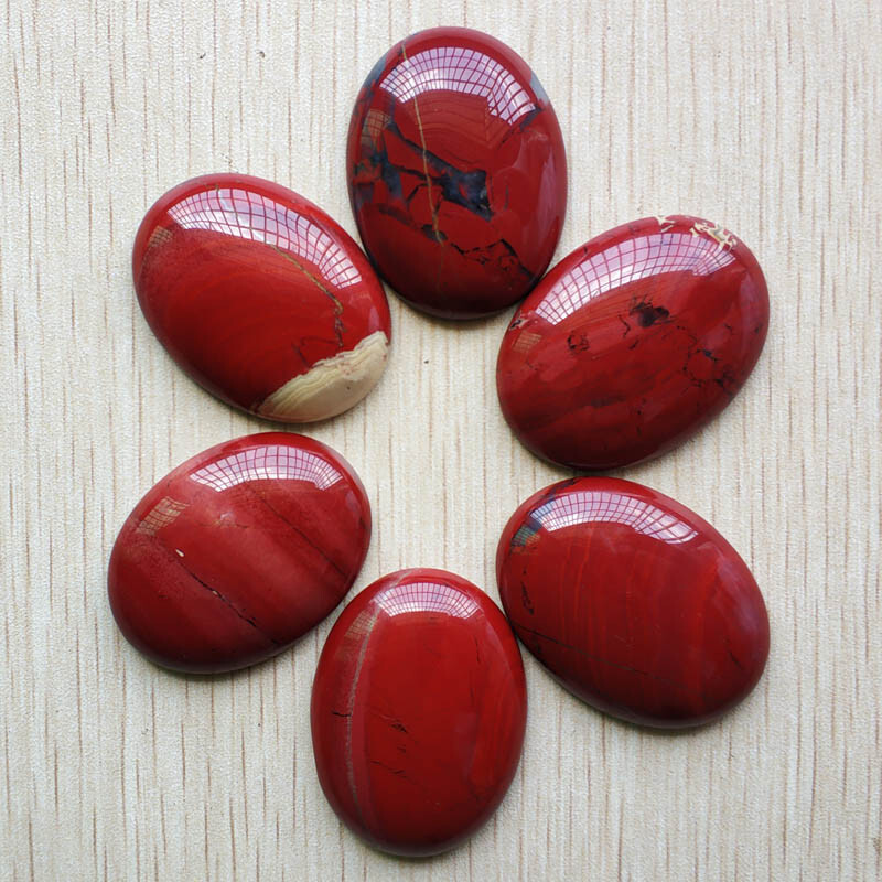 12pcs Natural Stone Mixed Oval CAB CABOCHON Beads 30x40mm DIY Jewelry No Holes