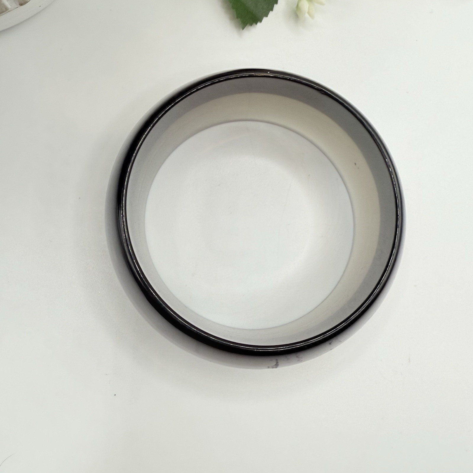 Vintage Wide Smoky Translucent Bangle Bracelet Lucite Acrylic Resin