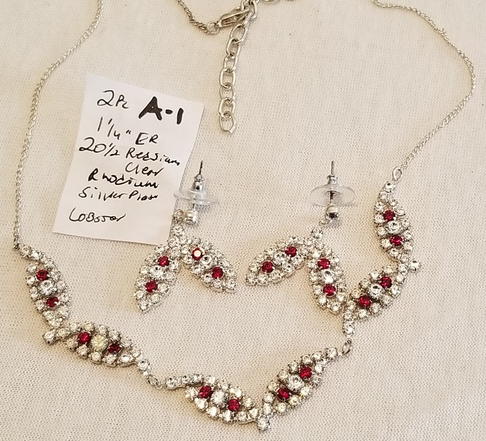Austrian Crystal Rhinestone Jewelry Necklace Nice Quality Old Stock Never Used