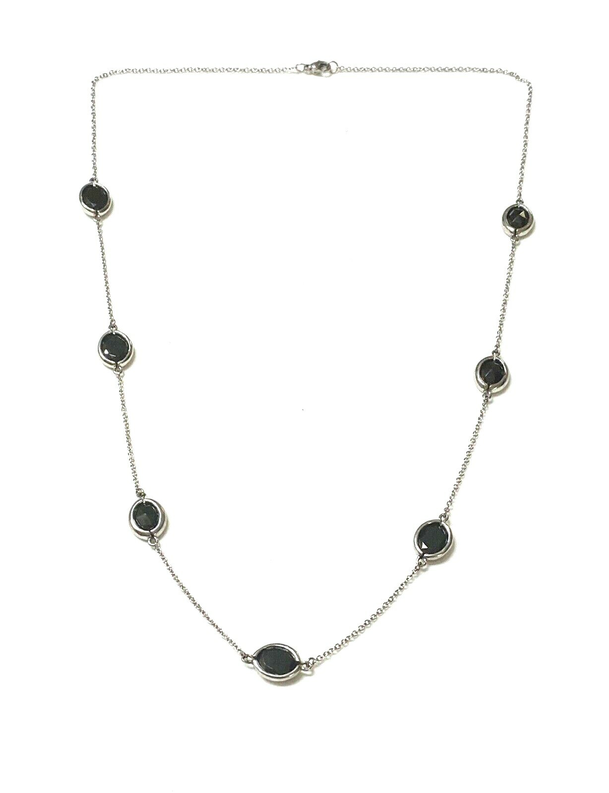 Natural Spinel 10×8 Gemstone Station Style Necklace 22.5 In. long