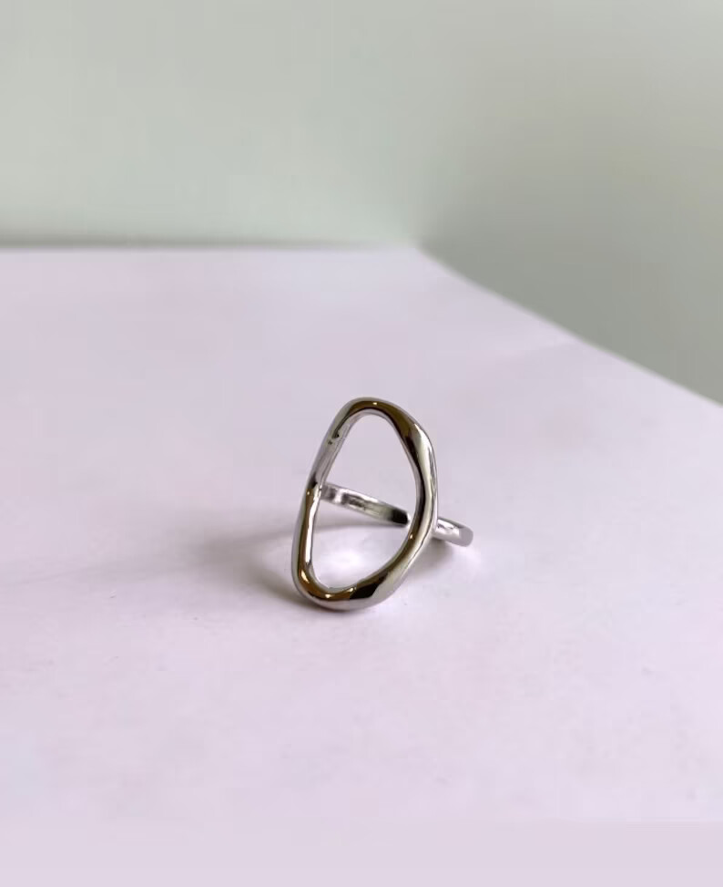 925 Sterling Silver Band &Statement Meditation Ring Handmade Ring All size-D-73