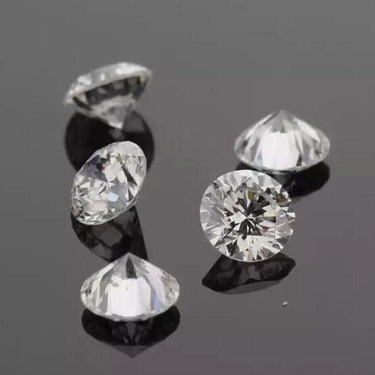IF Clarity Loose CVD Diamond 0.20 Ct Lab Grown 2.10 mm Round 5 Pcs Lot Certified