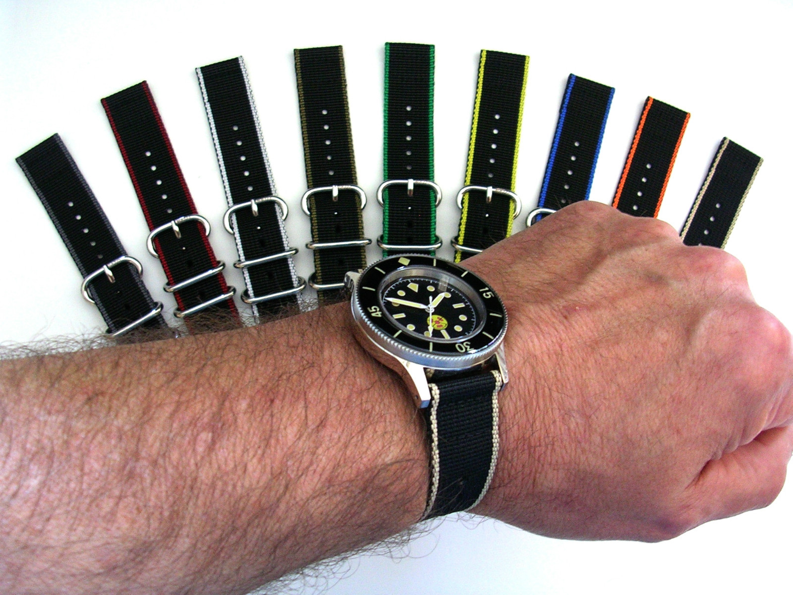 NATO G10 ® EDGE™ 2pc strap Heavy Nylon UTC Sport Smart Dive watch band IW SUISSE