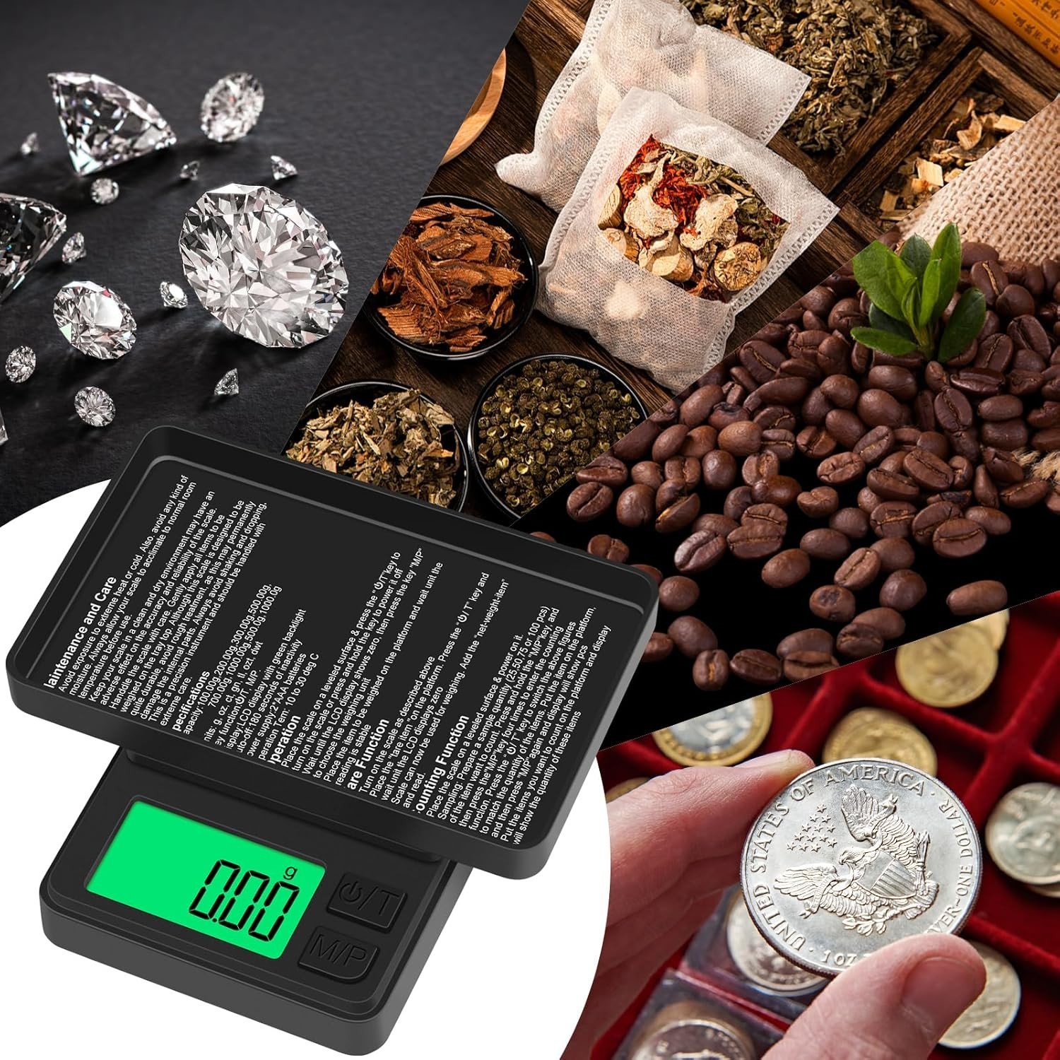 Multi-Unit Precision Pocket Scale 1000g – Ideal for Food, Coins, and Jewelry