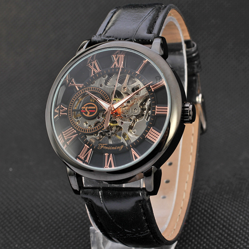 FORSINING Luxury Skeleton Classic gents Mechanical Hand-winding Unisex Watch 099