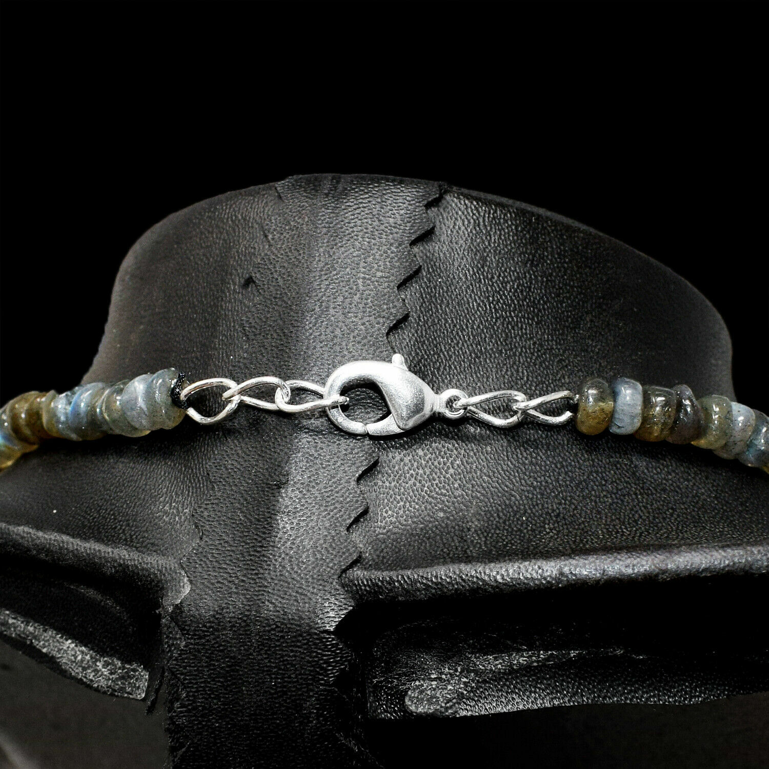 Untreated 169 Cts Natural Single Strand Labradorite Beaded Necklace JK 20A4