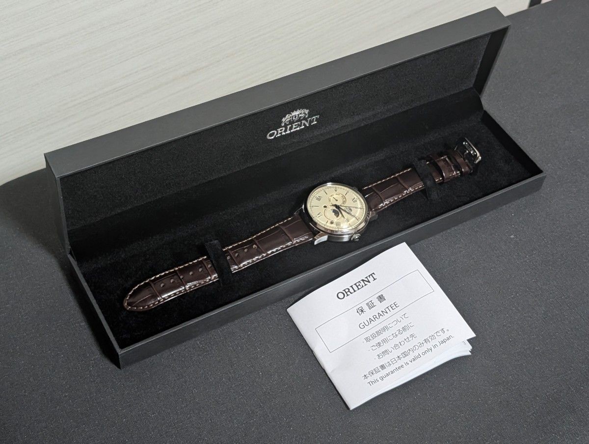 ORIENT Bambino RN AK0803Y Automatic Wristwatch Sun Moon Moon Phase