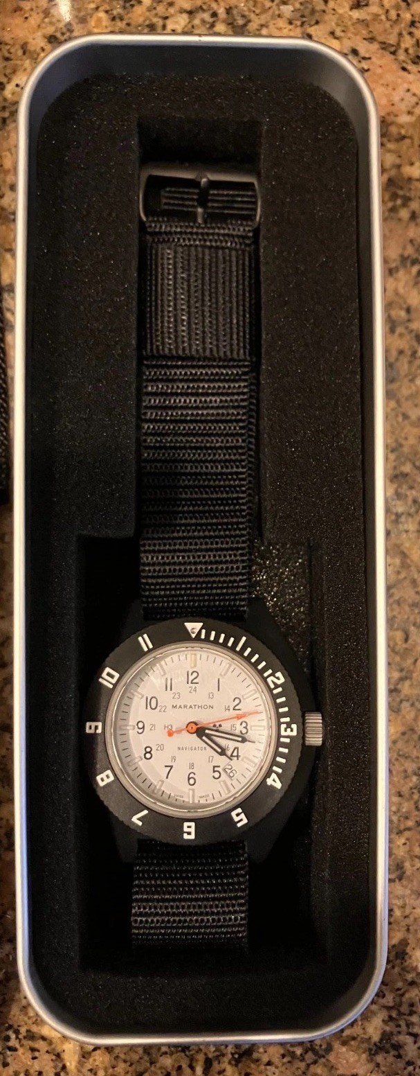 Marathon Navigator x Islander Ltd Edition # 38/250 WHITE Dial BLUE/ORANGE tubes