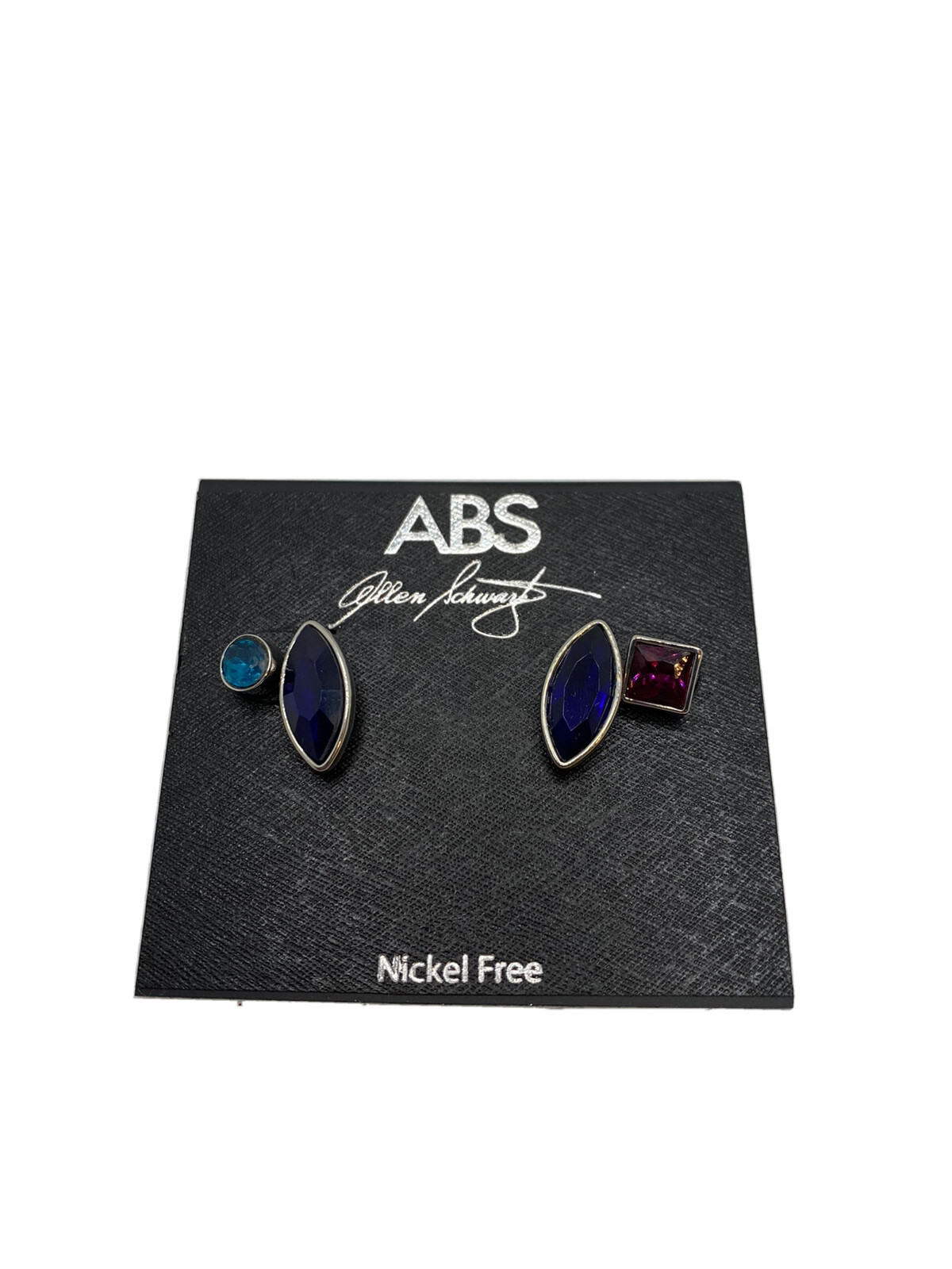 NEW ABS by Allen Schwartz Multicolor Stud Earrings FREE Shipping