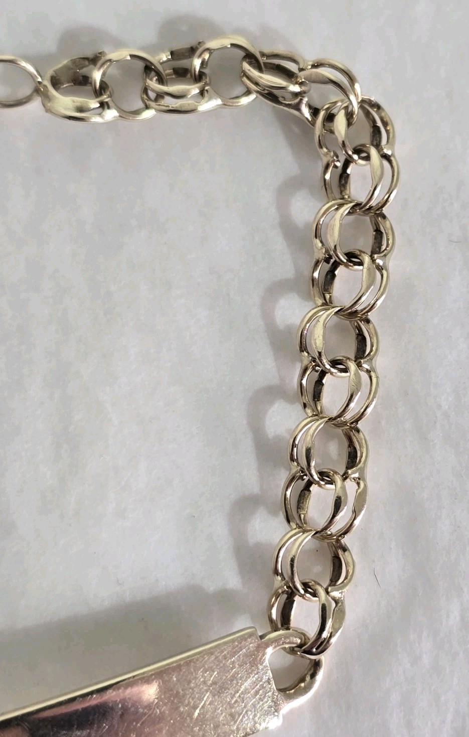 9ct Solid Yellow Gold ID ( Identification ) Bracelet. London 1973. By A G C .