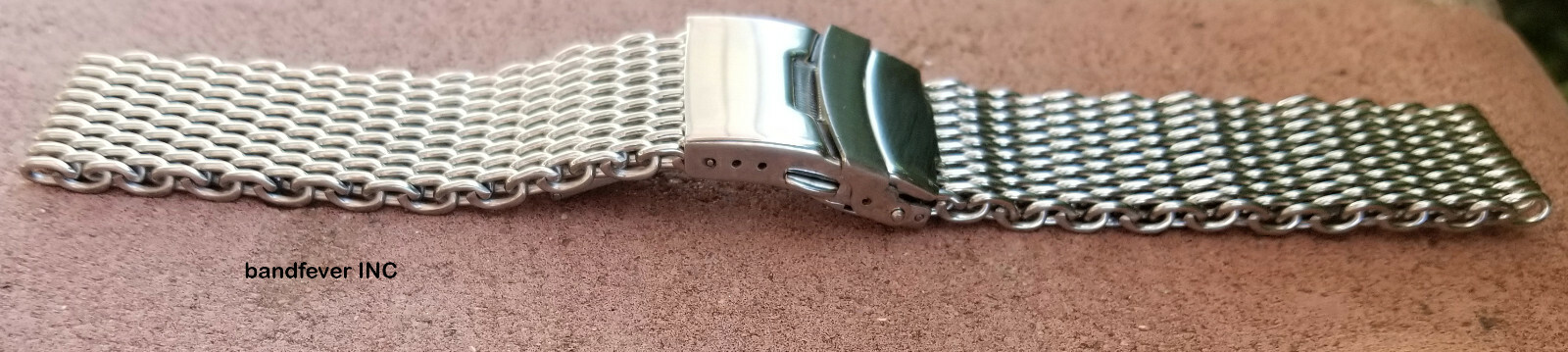 CLEARANCE 20mm ALL Brushed Shark Stainless Steel Mesh Watch Band W/ Solid Buckle