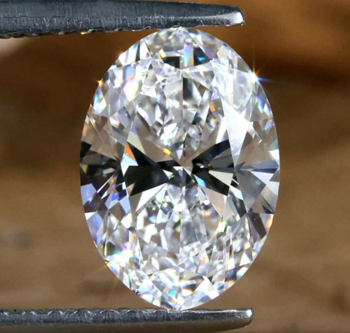 Loose CVD Lab-Grown Diamond 6 x 8 mm Oval – D Color – Clarity IF Certified