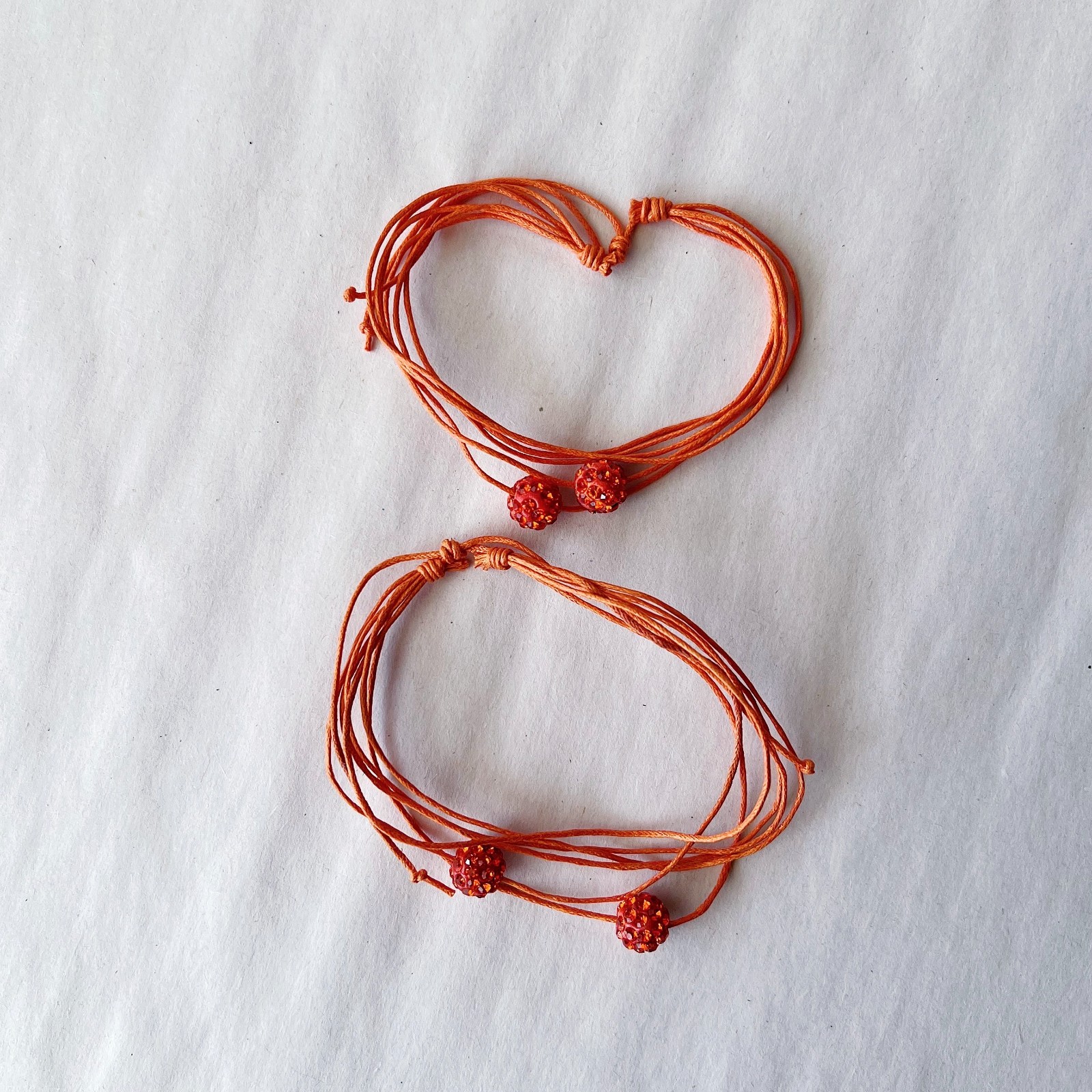 String Bracelets – YOU PICK: Red, Pink, Orange, Black, White, Green, Blue