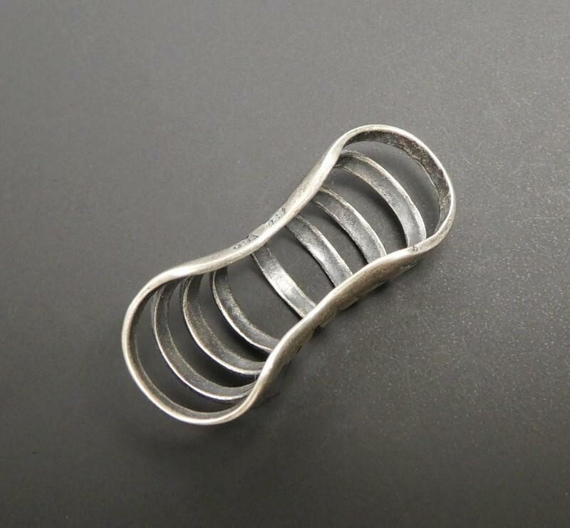 SINGLE SIDE Sterling Silver Stripe Earring Ear Cuff Climber Crawler Non Piercing