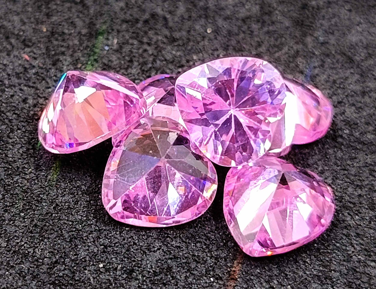 6 Pcs Pink Sapphire Wonderful Natural 8x4mm Lot Heart Cut IGL Certified Gemstone