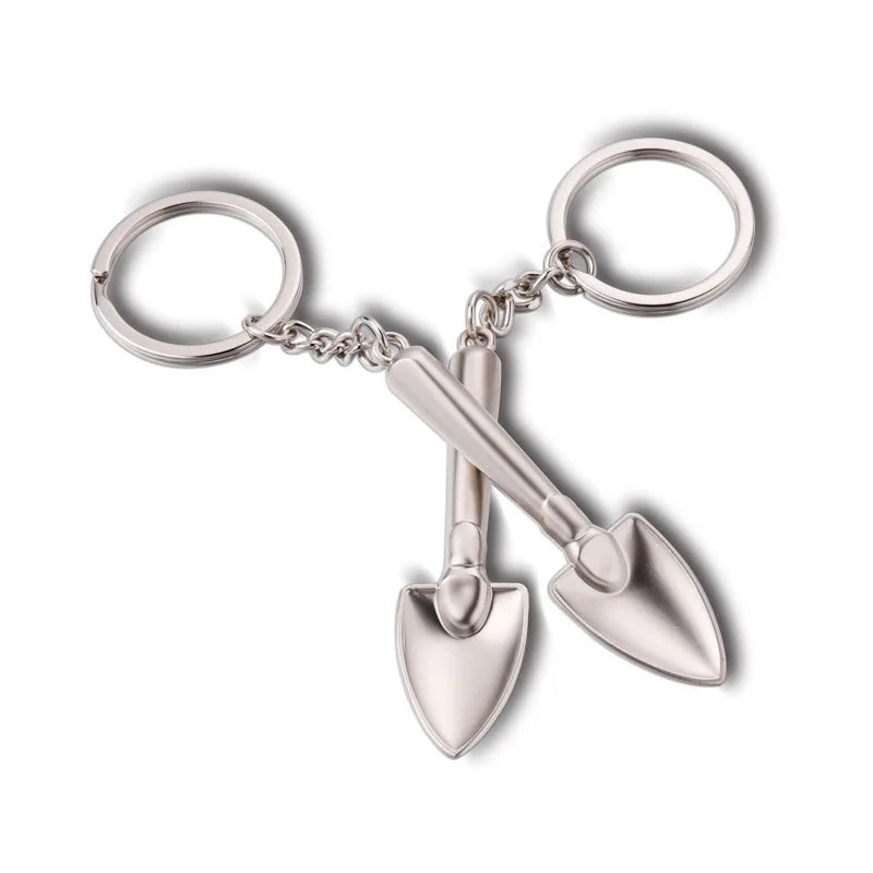 Mini Shovel Key Ring Powder Ladle Scoop Spatula Metal Shovel Silver