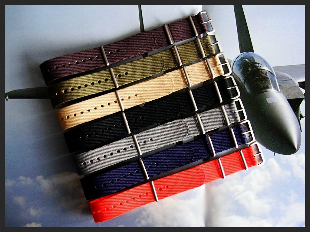 16mm NATO G10 ballistic Nylon watchband strap Bond RAF IW SUISSE 18 20 22 24 USA