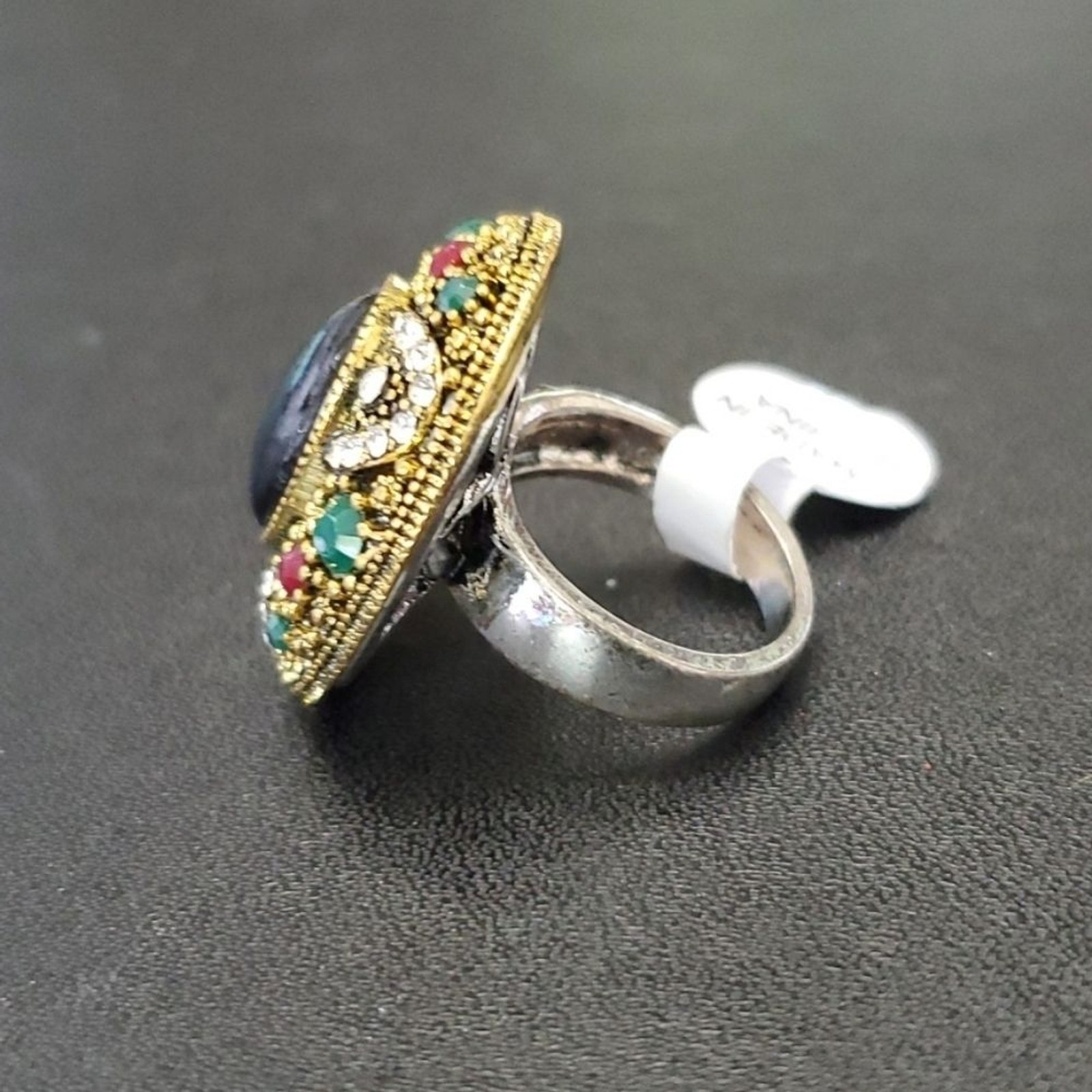 Gold tone and silver tone bling ring 6.25