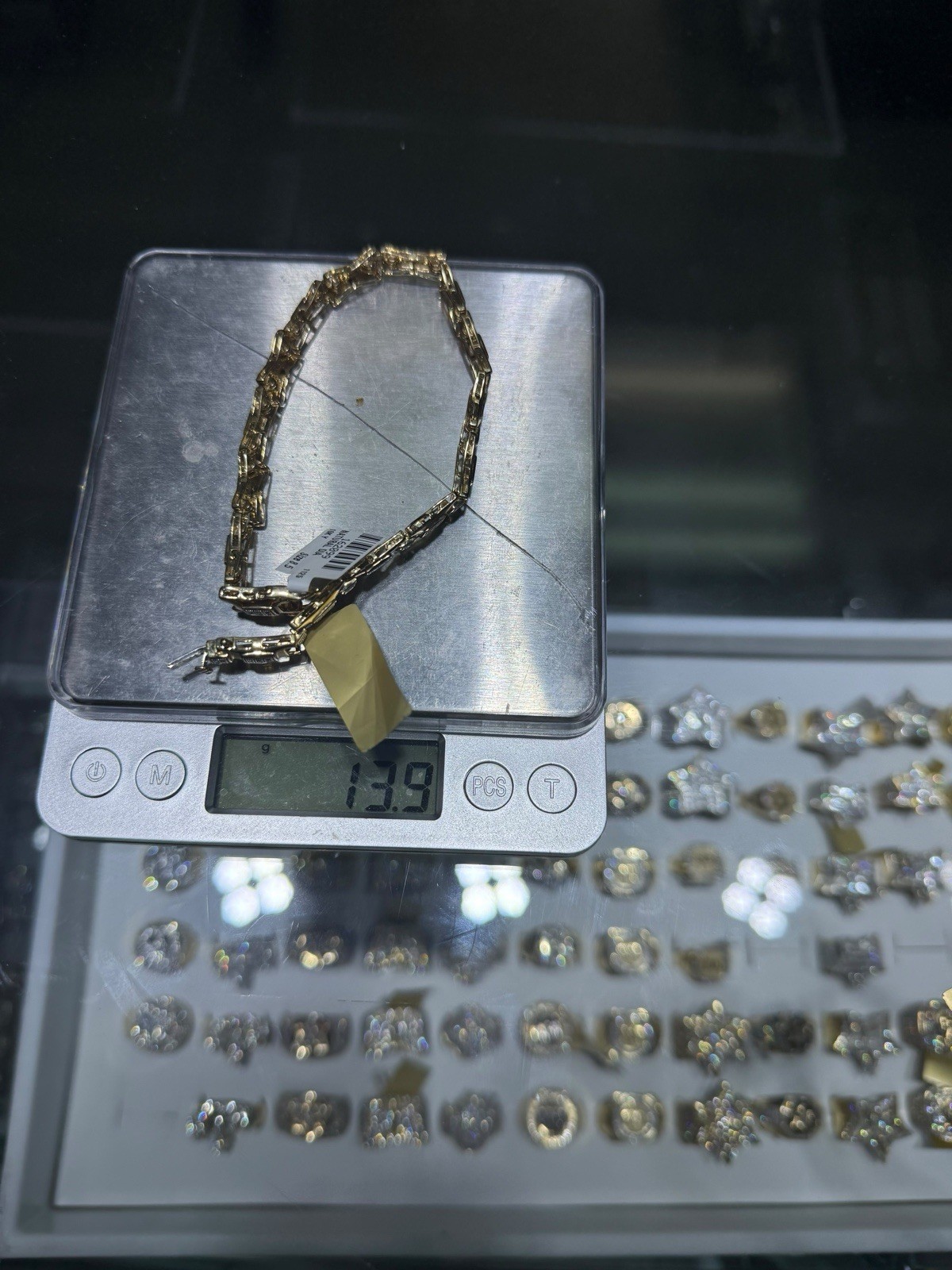 10k Solid Gold, 1/2 Carat Mens Bow Tie Diamond Bracelet, 13 Grams 8.5” Inches L