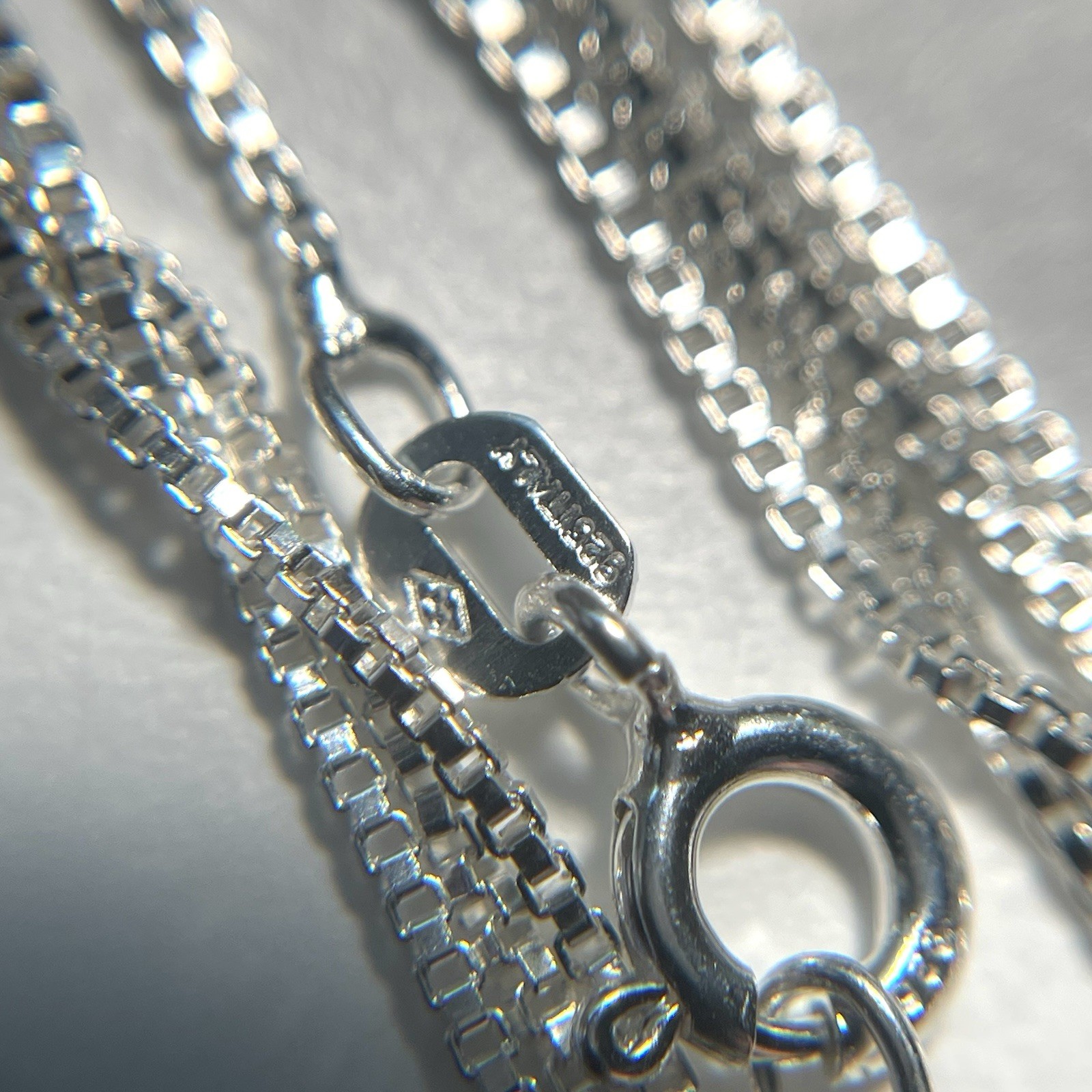 Sterling Silver .925 Box Chain 24” Length 1MM Width Necklace Dainty Stacker NEW
