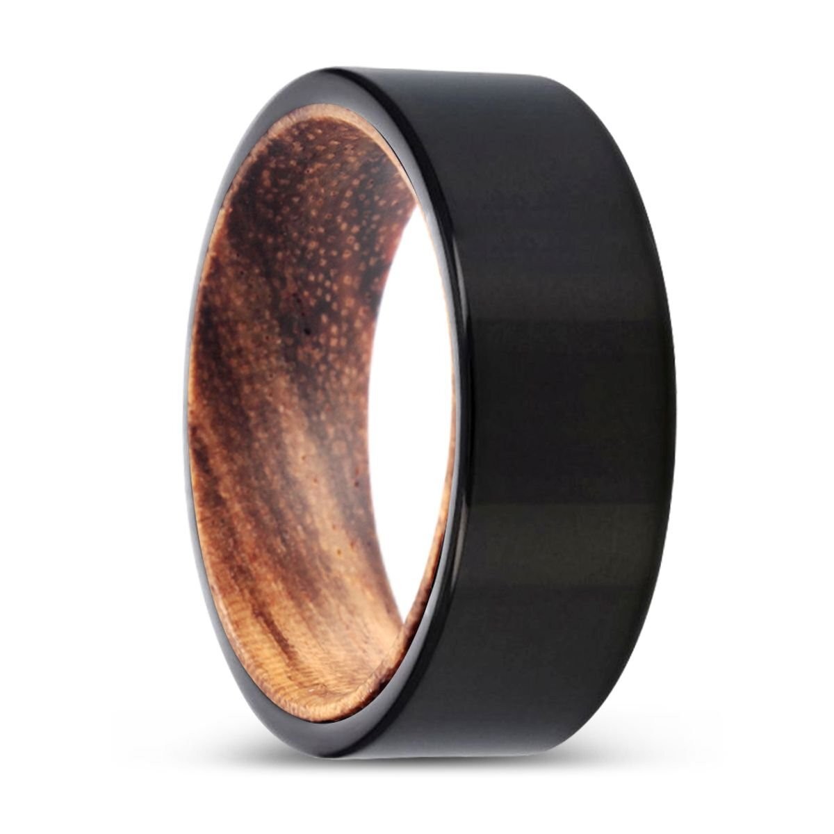 ZENON | Tungsten Zebrawood Inlay Ring