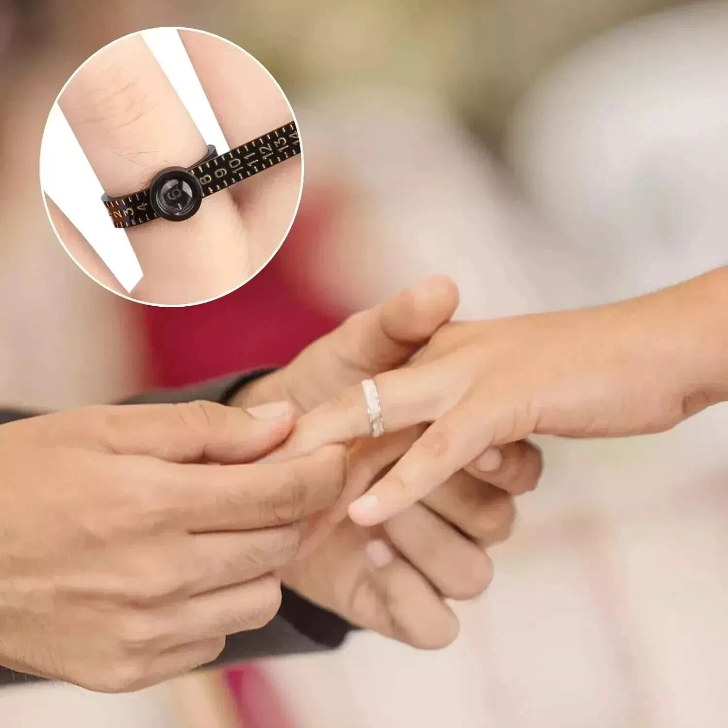 Ring Sizer Measuring Tool Set Metal Finger Sizing Gauge Women Men Wedding New
