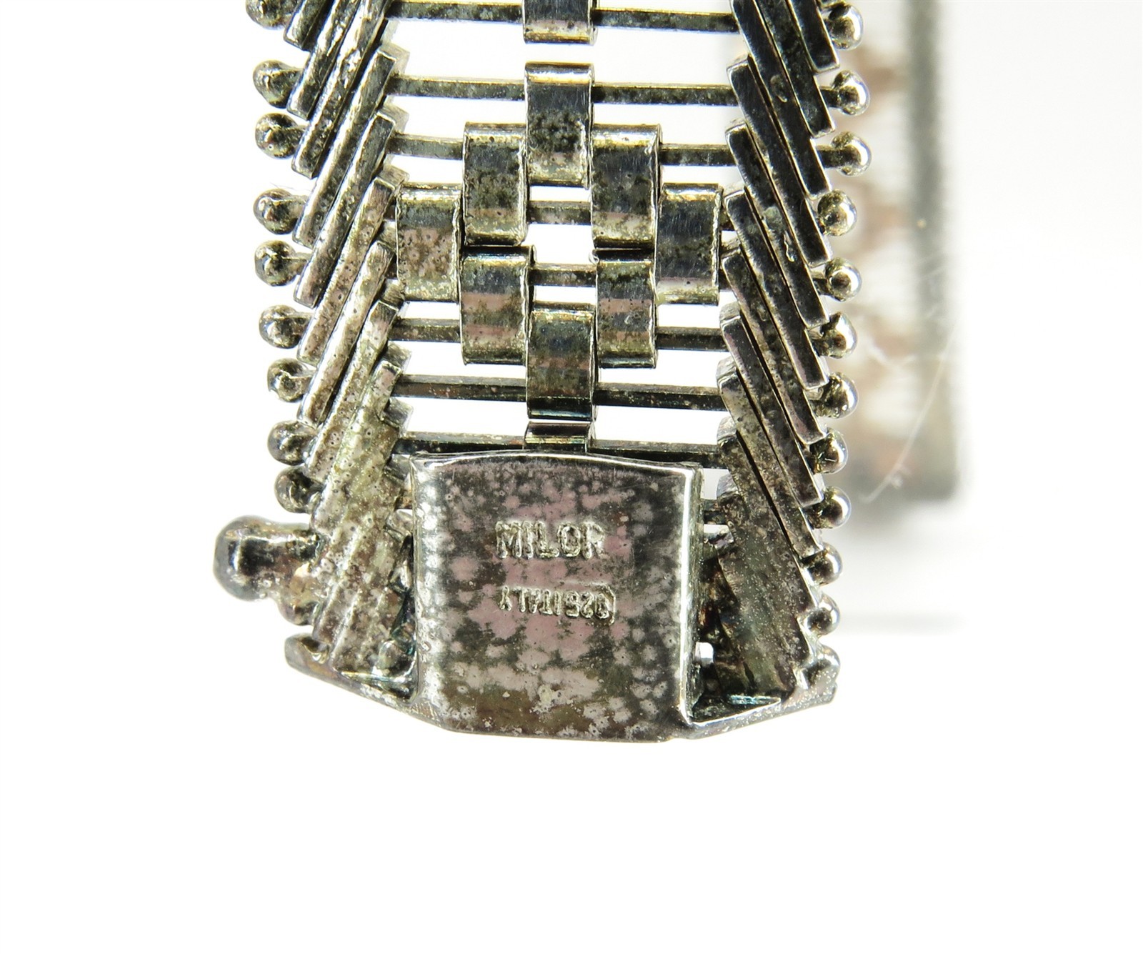 Milor Vintage Basket Weave Two-tone Bracelet .925 Sterling Italy 7.5 in