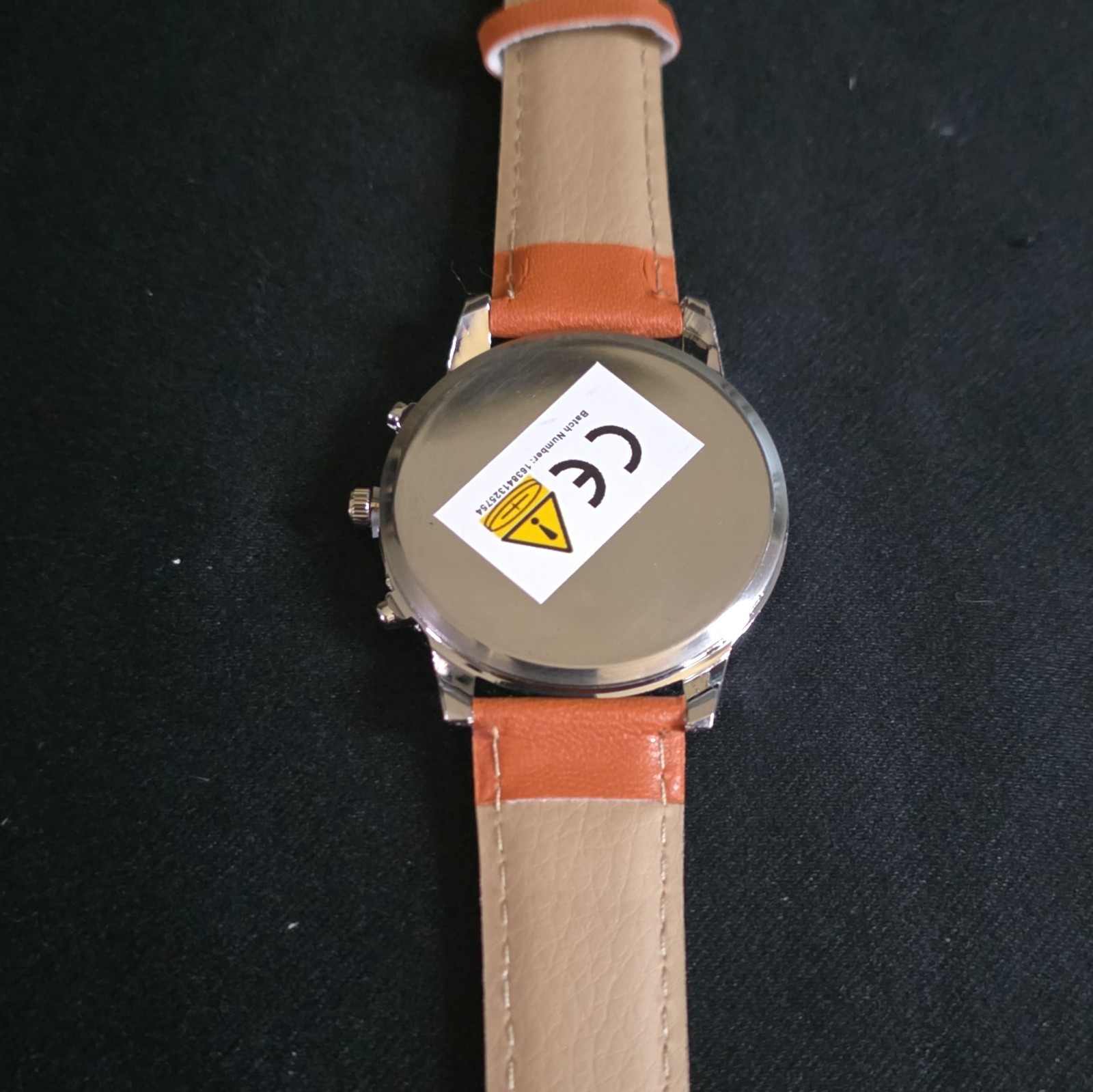 MSCXDK Analog Quartz Wristwatch 12-Hour Brown Dial, Brown Leather, Silver Case