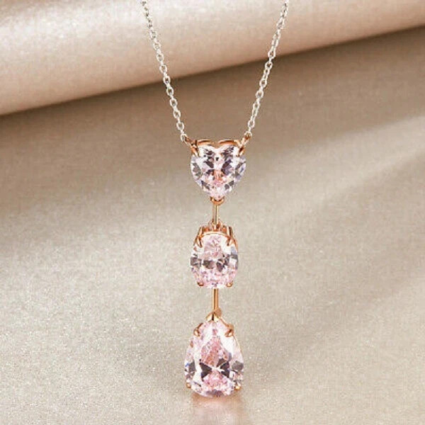 2 Ct Pear Cut Sapphire Solitaire Pendant 18″ Free Chain 14k Yellow Gold Finish