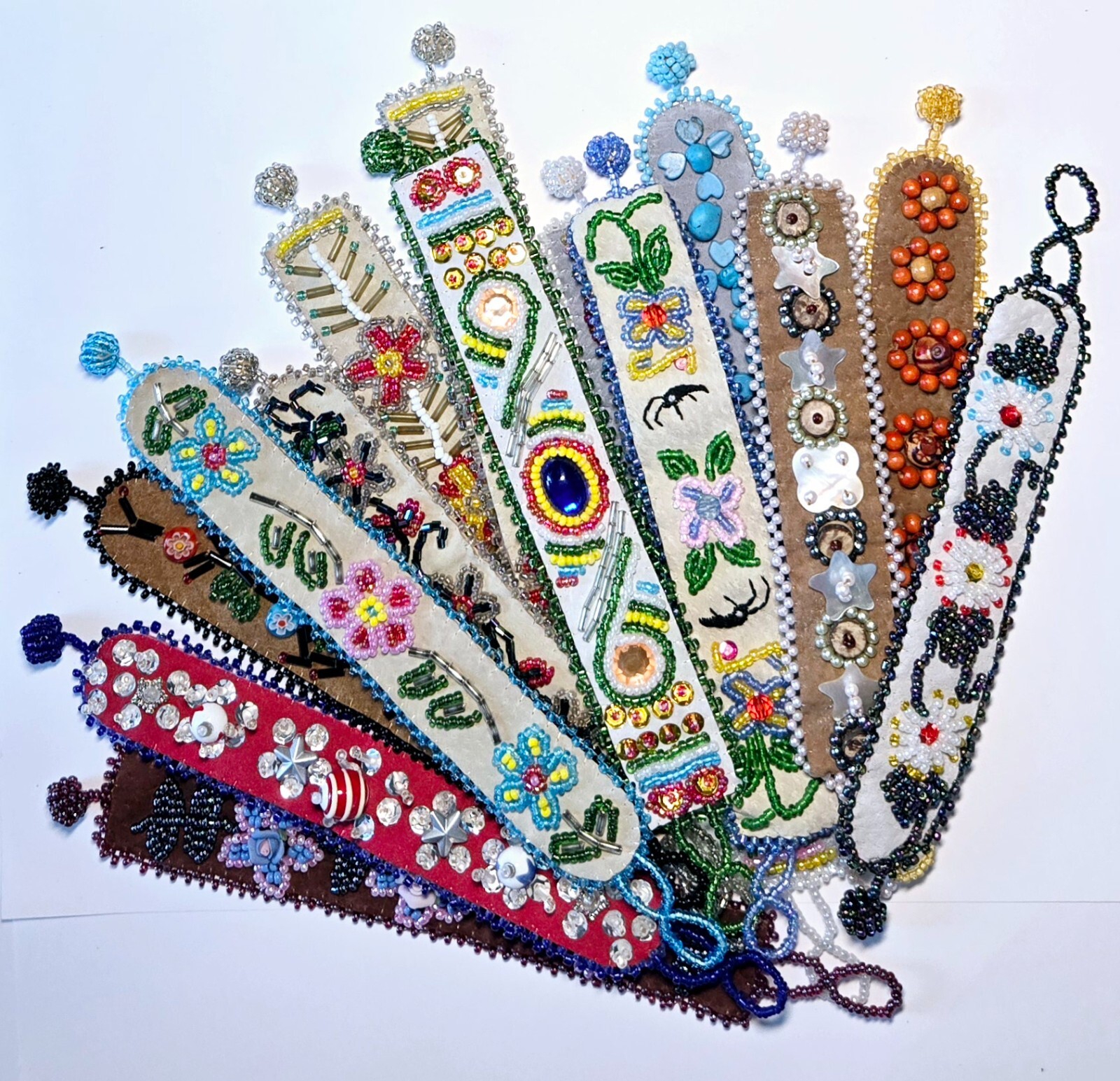 Colorful Bracelets Wholesale Lot of 12 Multi Color Handmade Stone flower Star