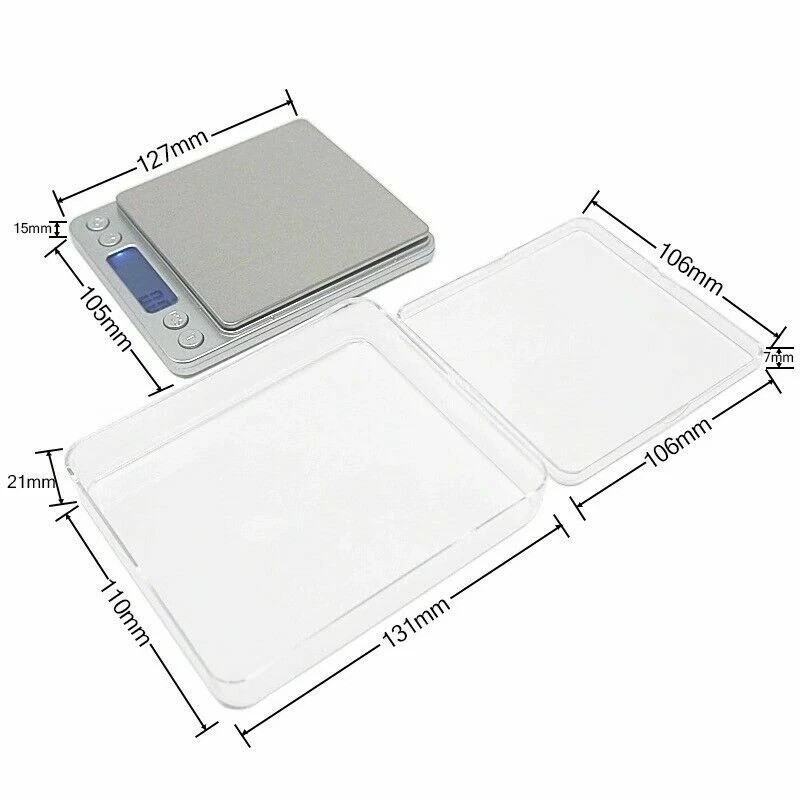 Digital Weight Scale Kitchen Jewelry Gold Grain Food MiniSize Gram 3000g x 0.1g