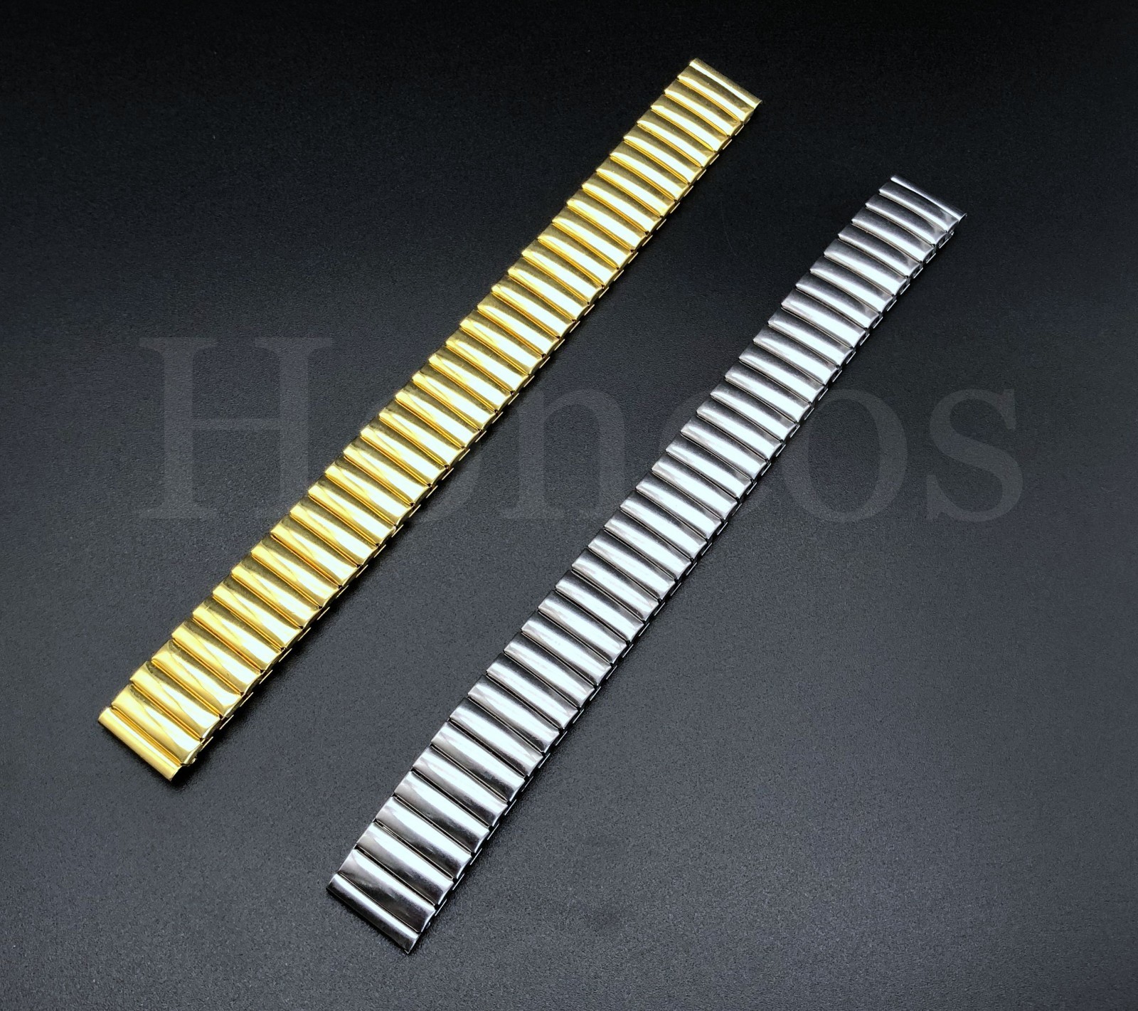 12 – 22 MM Stretch Expansion Stainless Steel Watch Band Strap Bracelet Gold USA