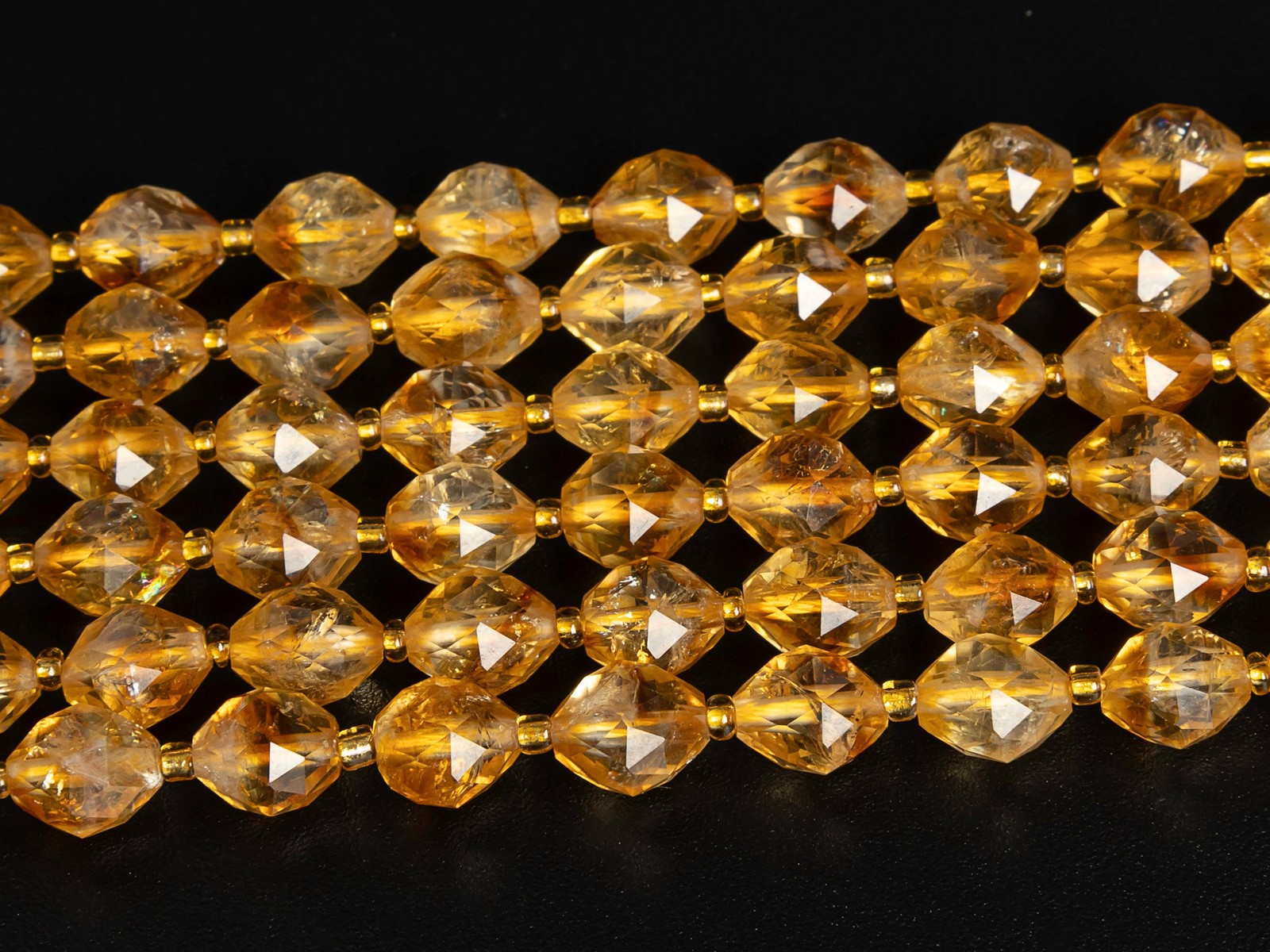 8MM Genuine Natural Yellow Citrine Beads AA Drum Barrel Rice Bead Loose Beads
