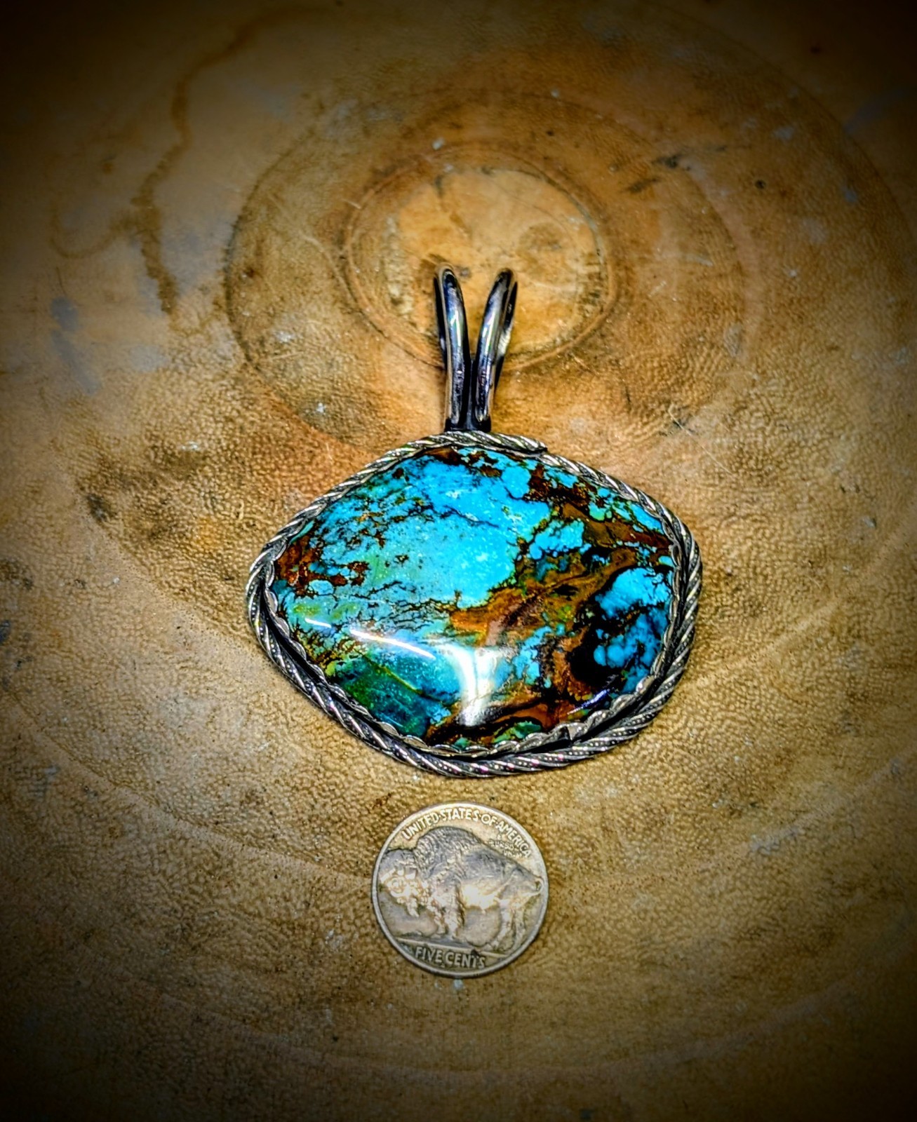 Bamboo Mountain Turquoise Pendant