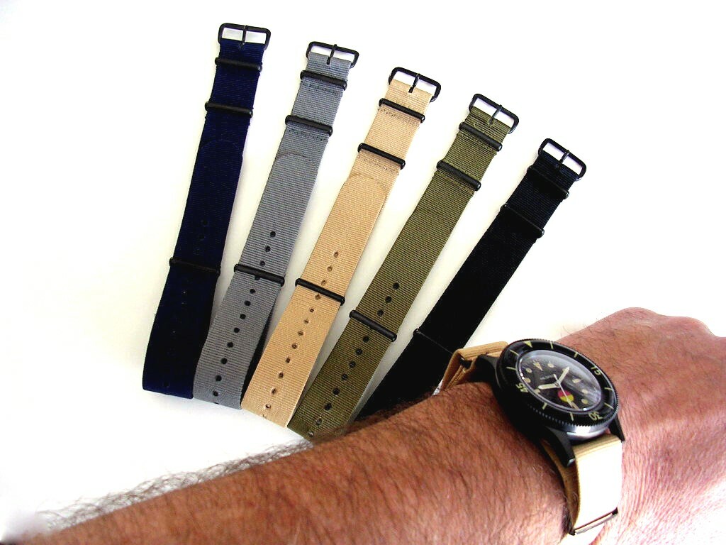 16mm NATO G10 Prem Ballistic PVD MoD RAF Military army watchband strap IW SUISSE